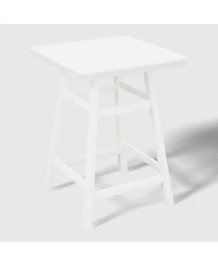 WestinTrends 5-Piece Hdpe Outdoor Patio Dining Bar Bistro Table Set with Counter High Stools