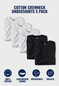 KingSize Big & Tall 5-Pack Cotton Crewneck Undershirts