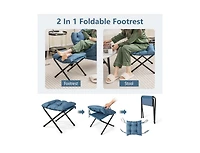 Modern Accent Chair with Folding Footrest and Side Pocket for Living Room