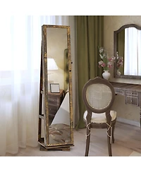 360degree Rotatable Jewelry Cabinet 2-in-1 Lockable Mirrored Organizer