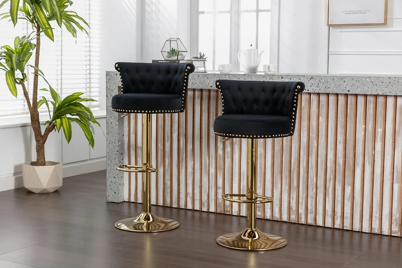 Streamdale Adjustable Swivel Bar Stools Set for Kitchen