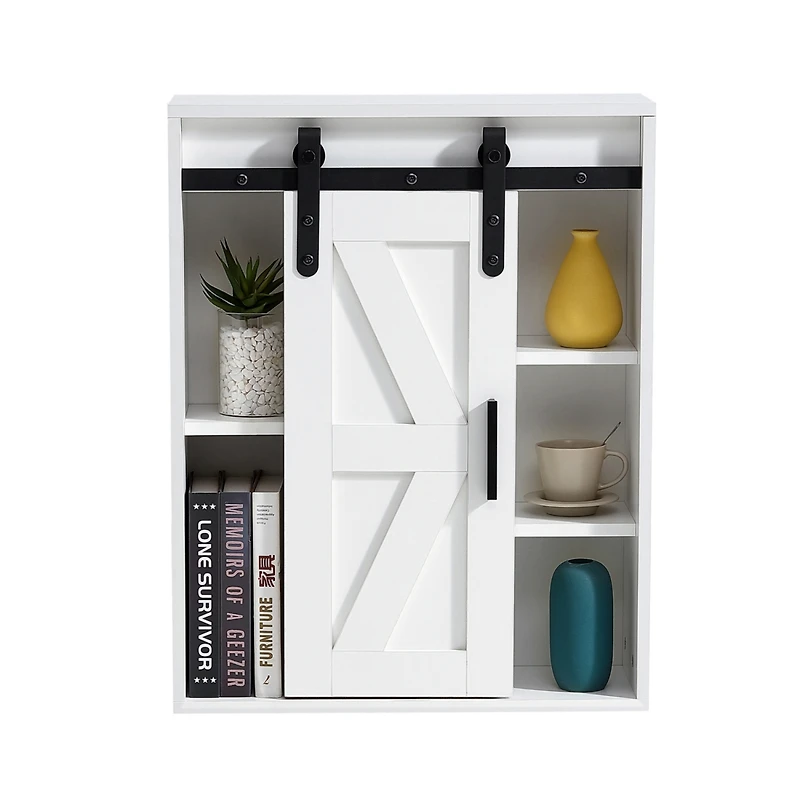 Streamdale Wooden Wall-Mounted Storage Cabinet - Adjustable Door
