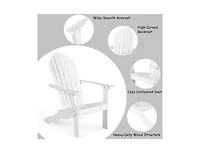 Slickblue Acacia Wood Outdoor Adirondack Chair with Ergonomic Design
