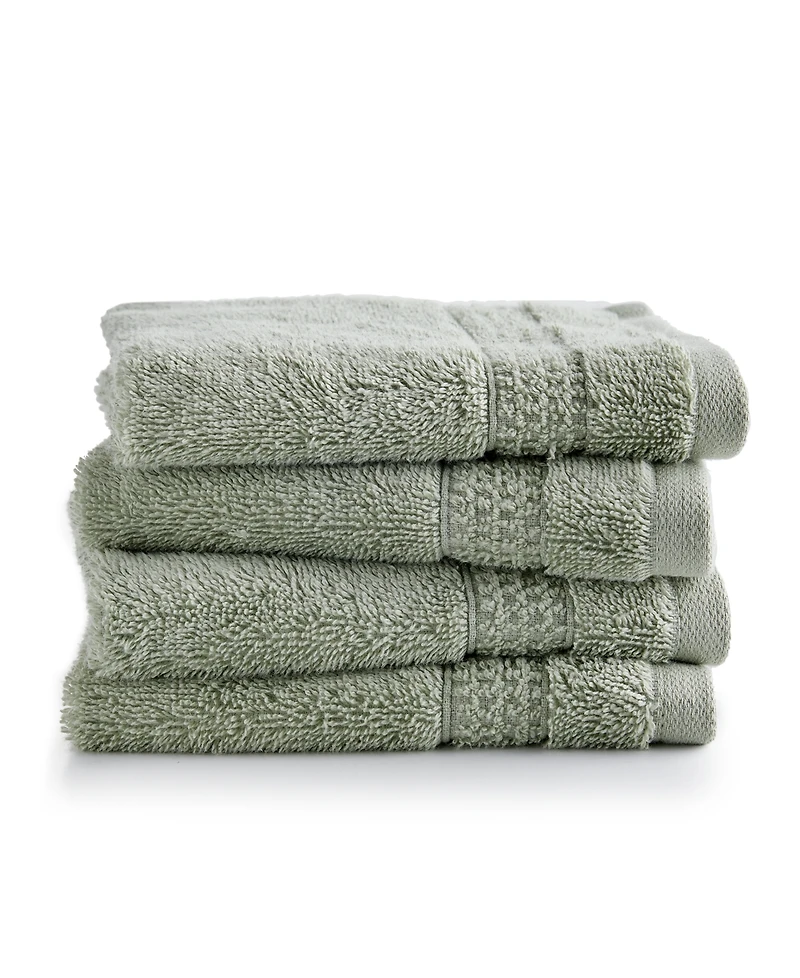 Oake Organic Cotton 4-Pk. Washcloth, Exclusively at Macy's