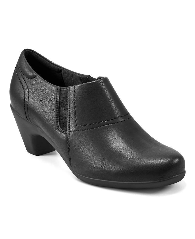 Easy Spirit Women's Caine Side Zipper Block Heel Shooties