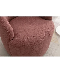 Streamdale Swivel Accent Barrel Chair with Metal Ring