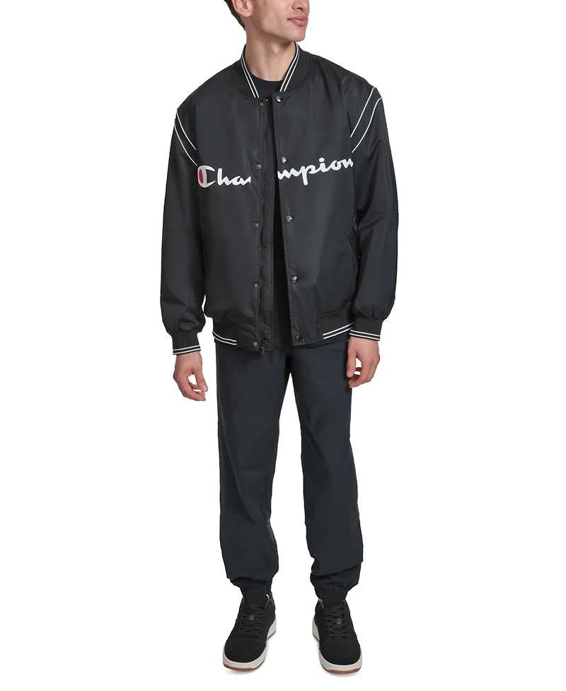 Champion Men's Varsity Logo Bomber Jacket
