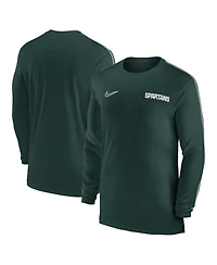 Nike Men's Michigan State Spartans 2024 Sideline Coach Uv Performance Long Sleeve T-Shirt