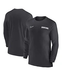 Nike Men's Michigan State Spartans 2024 Sideline Coach Uv Performance Long Sleeve T-Shirt