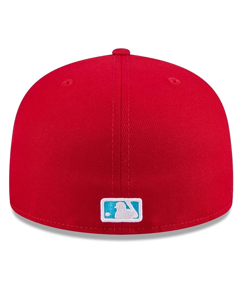 New Era Men's Red Los Angeles Angels 2024 Father's Day 59FIFTY Fitted Hat