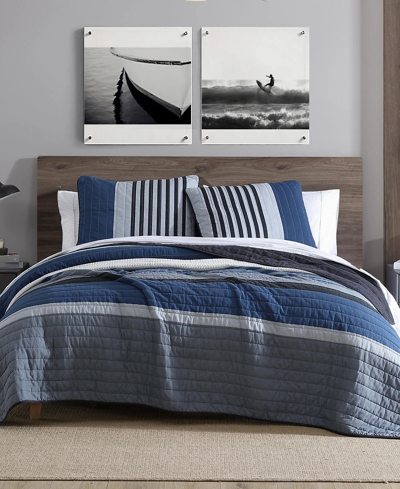Nautica Rendon Reversible 3 Piece Quilt Set, King