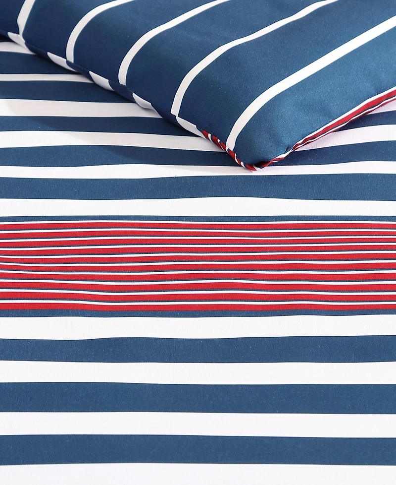 Nautica Kennedy Stripe 3 Piece Comforter Set, King
