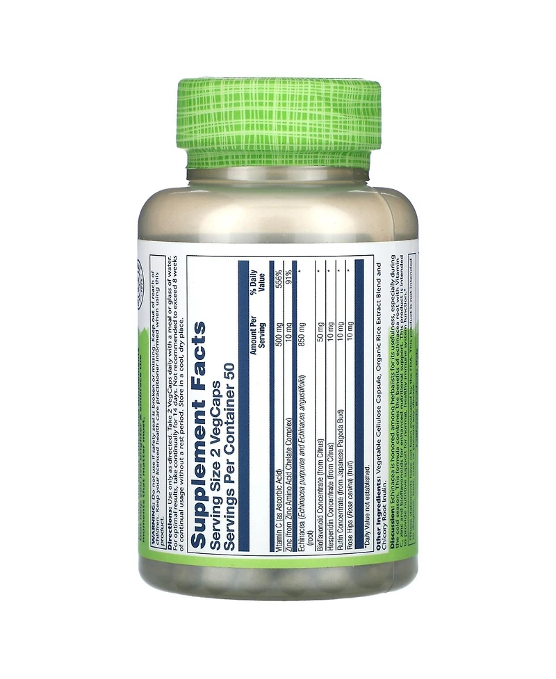 Solaray True Herbs Echinacea Vitamin C & Zinc