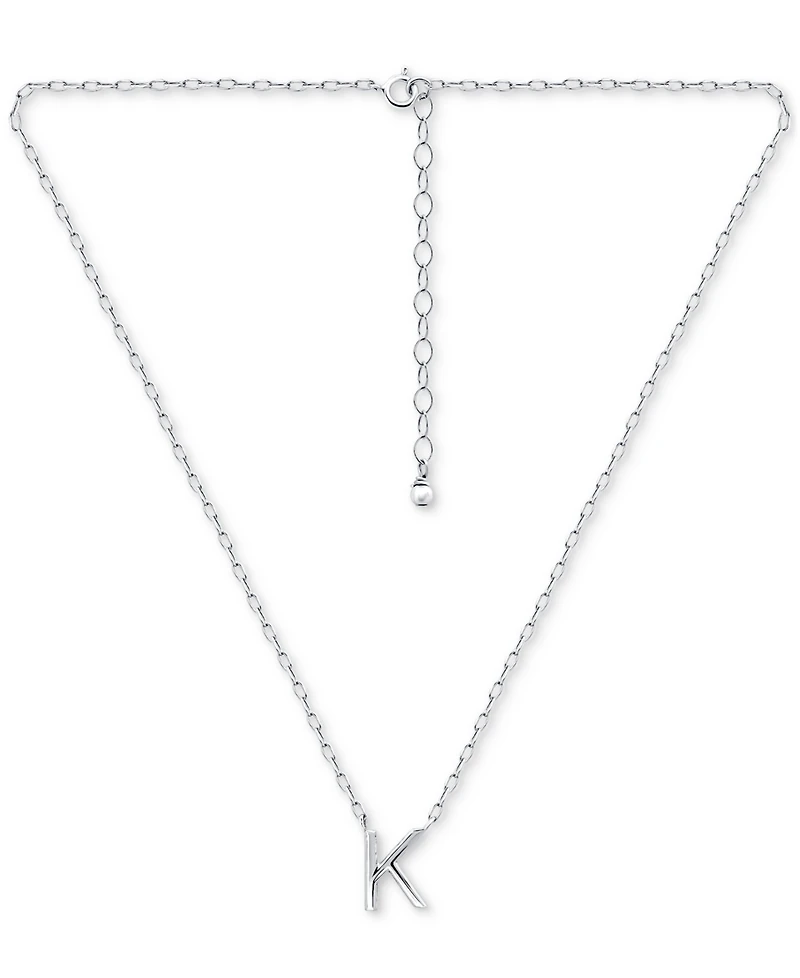 Giani Bernini Initial K Pendant Necklace in Sterling Silver, 16" + 2" extender, Created for Macy's
