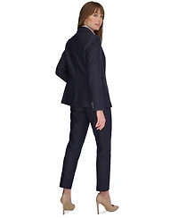 Tommy Hilfiger Women's Pinstripe Slim-Fit Single-Button Blazer