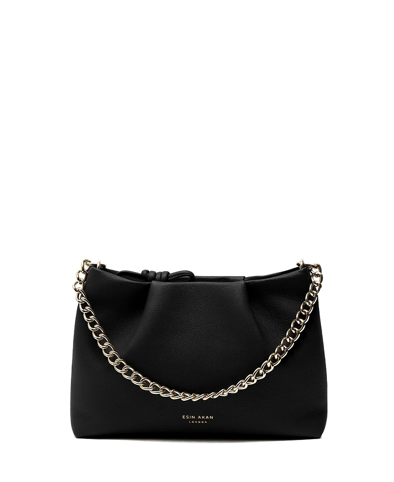 Esin Akan Midi Mayfair Leather Clutch Crossbody Bag