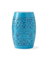 Simplie Fun Durable End Table with Lace Cut Design, Indoor/Outdoor Use