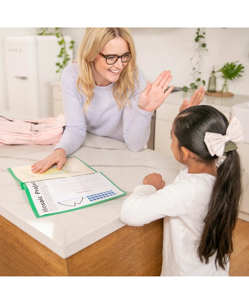 ECR4Kids 2-Pocket Parent-Teacher Classroom Communication Folder, Red, 36-Piece