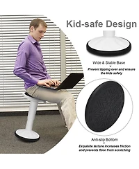 Slickblue Adjustable Active Learning Stool Sitting Home Office Wobble Chair with Cushion Seat