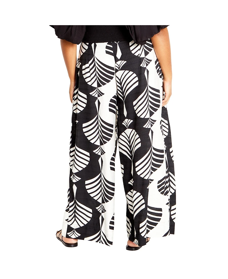 City Chic Plus Peta Print Pant