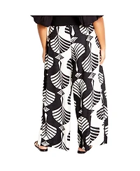 City Chic Plus Peta Print Pant