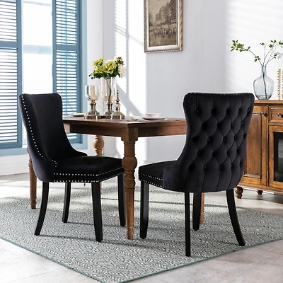 Streamdale Blue Upholstered Dining Chairs, Set of 2