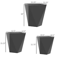 Geometric Outdoor Planters Stackable, Self-Draining, and Durable