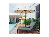 Slickblue 9 ft Outdoor Market Patio Table Umbrella Push Button Tilt Crank Lift