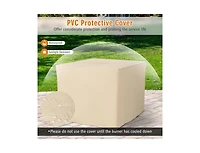 Slickblue 30 Inch Square Propane Gas Fire Table with Waterproof Cover