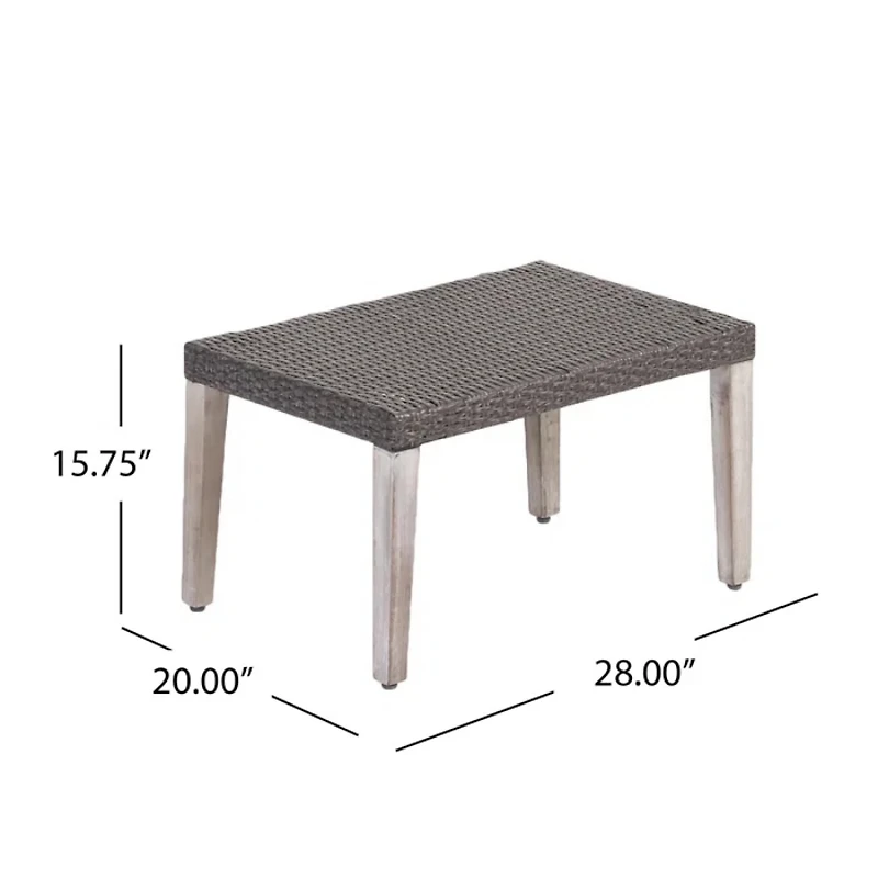 Simplie Fun Timeless Transitional Wicker Outdoor Ottoman