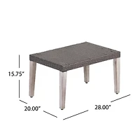 Simplie Fun Timeless Transitional Wicker Outdoor Ottoman