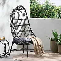 Streamdale Grid Rattan Basket Chair with Cozy Comfort