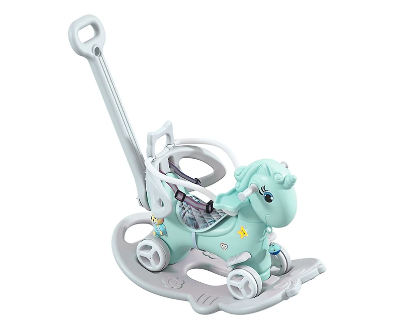 Streamdale Furniture 4-in-1 Rocking Horse, Balance Bike, Ride-On, and Balance Board for Toddlers