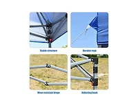 Slickblue 8 x 8 Feet Outdoor Pop-up Canopy Tent with Portable Roller Bag and Sand Bags