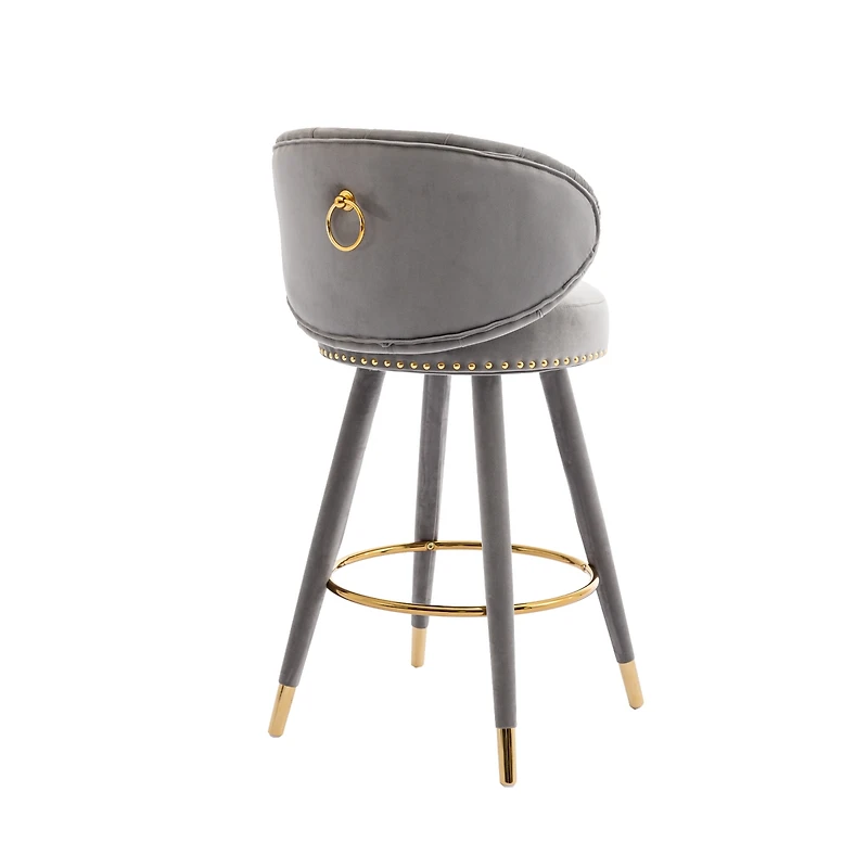 Streamdale Set of 2 Solid Wood Counter Height Bar Stools
