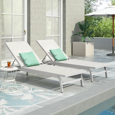 Premium Outdoor Mesh Chaise Lounge Set for Relaxation and Comfort