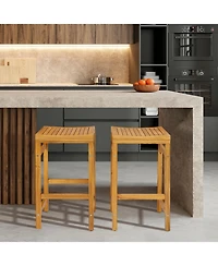 Slickblue 30-Inch Height Bar Chair with Saddle Shaped Seat and Sturdy Footrest