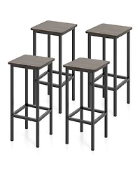 Slickblue Set of 4 Bar Stool 26" Chair with Metal Legs and Footrest