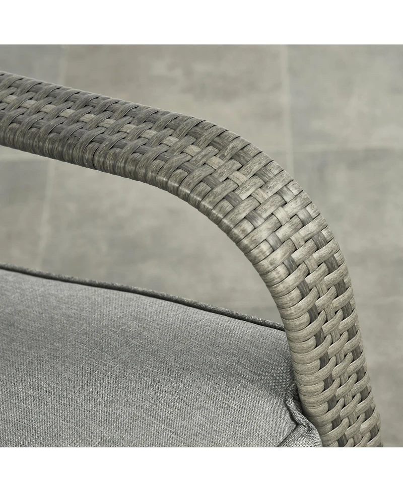 Streamdale Furniture Rocking Rattan Recliner Indoor Comfort for Your Outdoor Oasis