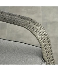 Streamdale Furniture Rocking Rattan Recliner Indoor Comfort for Your Outdoor Oasis