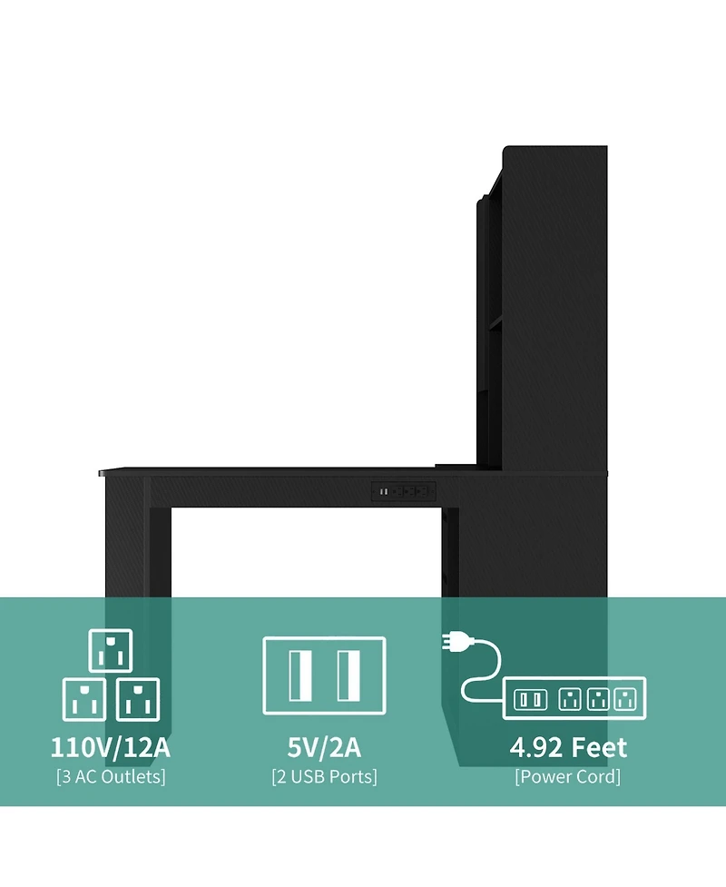 Streamdale L-Shaped Desk with Charging Station