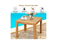 Slickblue Wooden Square Patio Coffee Bistro Table