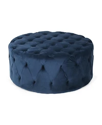 Streamdale Luxurious Velvet Button-Tufted Ottoman Modern Glamour for Any Decor