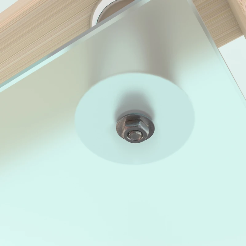 Simplie Fun Modern Clear Glass Coffee Table for Living Room