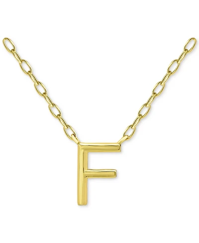 Giani Bernini Initial F Pendant Necklace in 18k Gold-Plated Sterling Silver, 16" + 2" extender, Created for Macy's