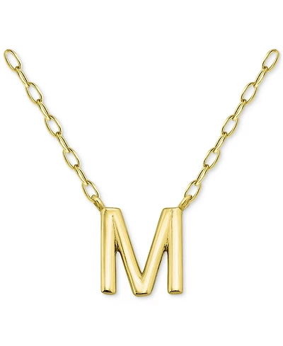 Giani Bernini Initial M Pendant Necklace in 18k Gold-Plated Sterling Silver, 16" + 2" extender, Created for Macy's