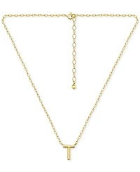 Giani Bernini Initial T Pendant Necklace in 18k Gold-Plated Sterling Silver, 16" + 2" extender, Created for Macy's