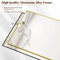 Homlux Rectangular Wall Mounted Mirror 20"x28" in Black