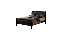 Streamdale Louis Philippe Queen Bed Solid Wood Sleigh Bed