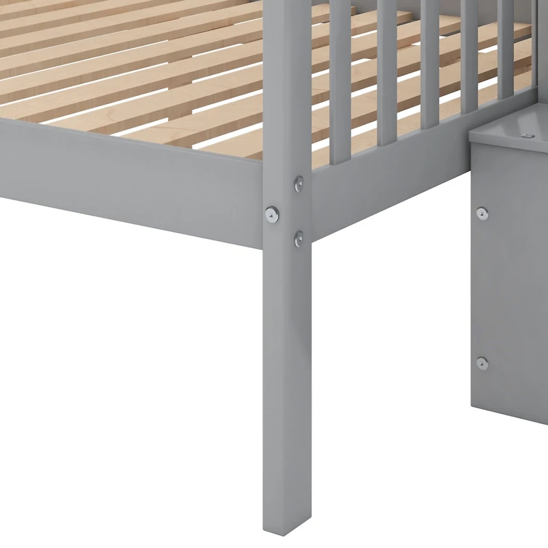 Streamdale Twin Over Full Stairway Bunk Bed With Storage